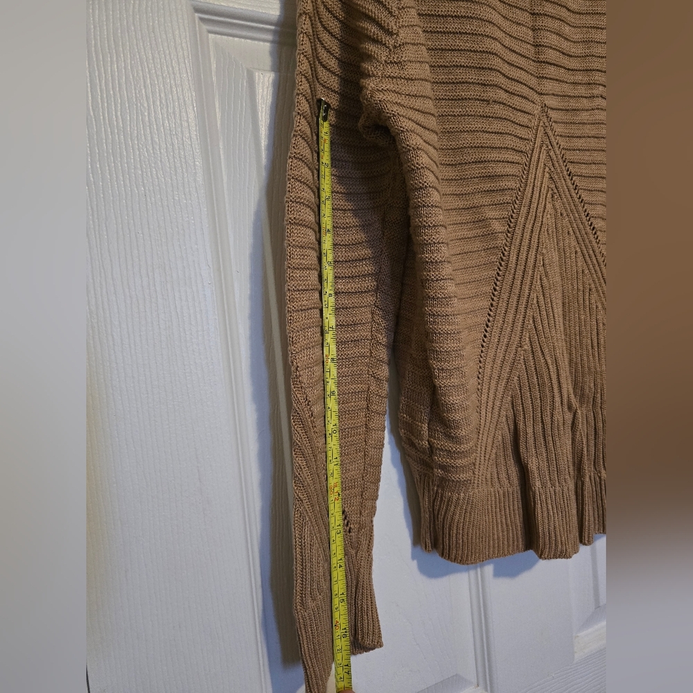 Tan Ribbed Knit Sweater